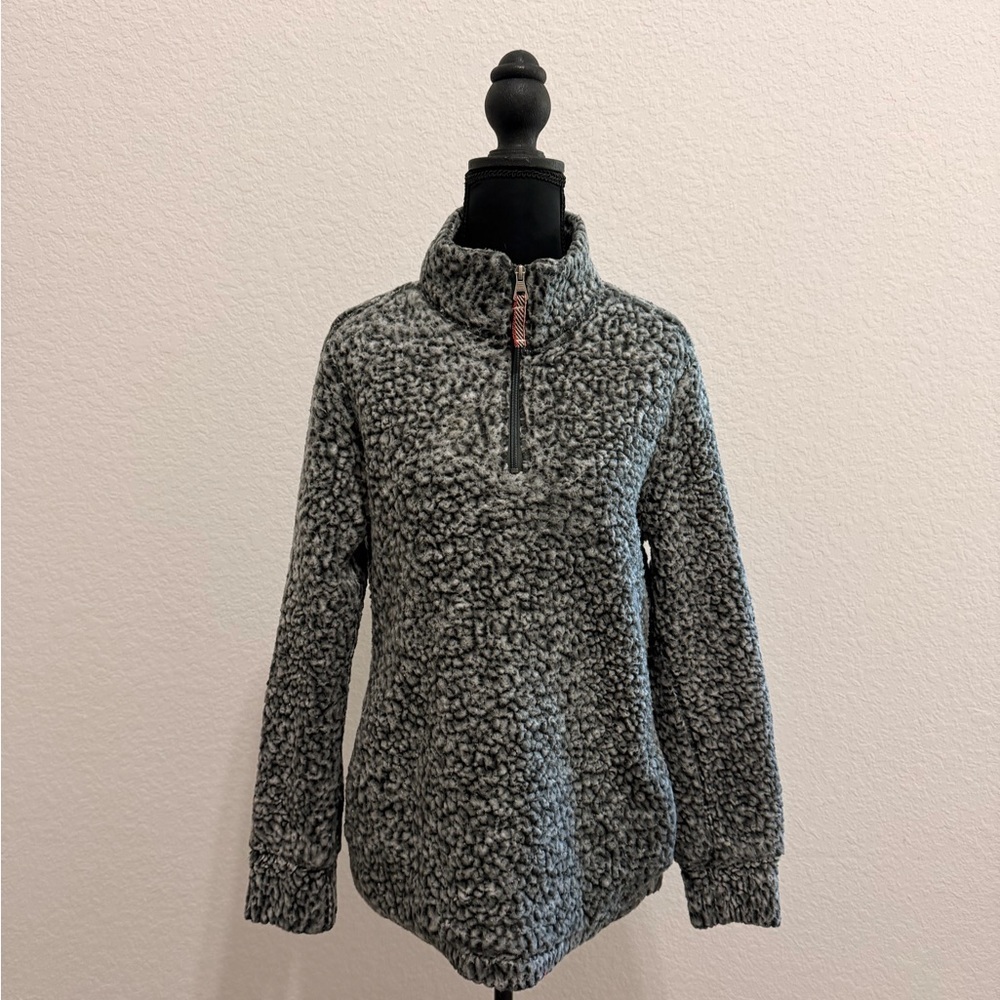 Weatherproof Vintage Charcoal Cowl Neck Sherpa Sweater Cozy Casual